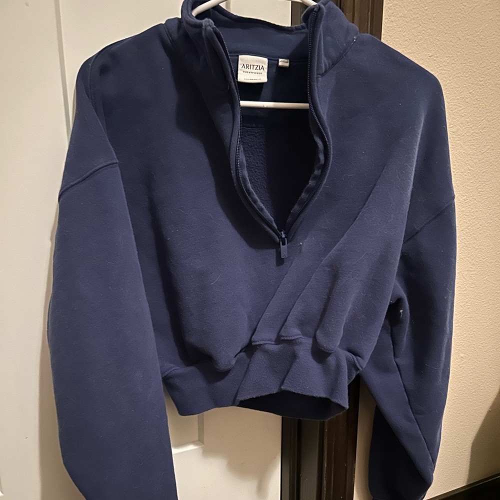 Aritzia Navy Quarter Zip